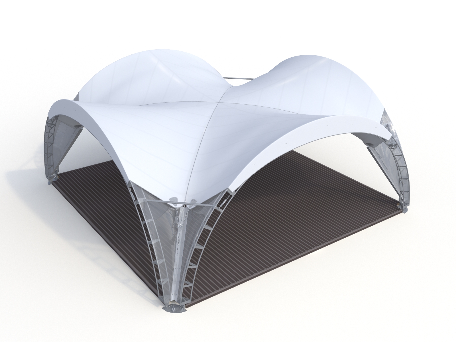 РусТент - Арочный шатер 10х10 (100 м²)