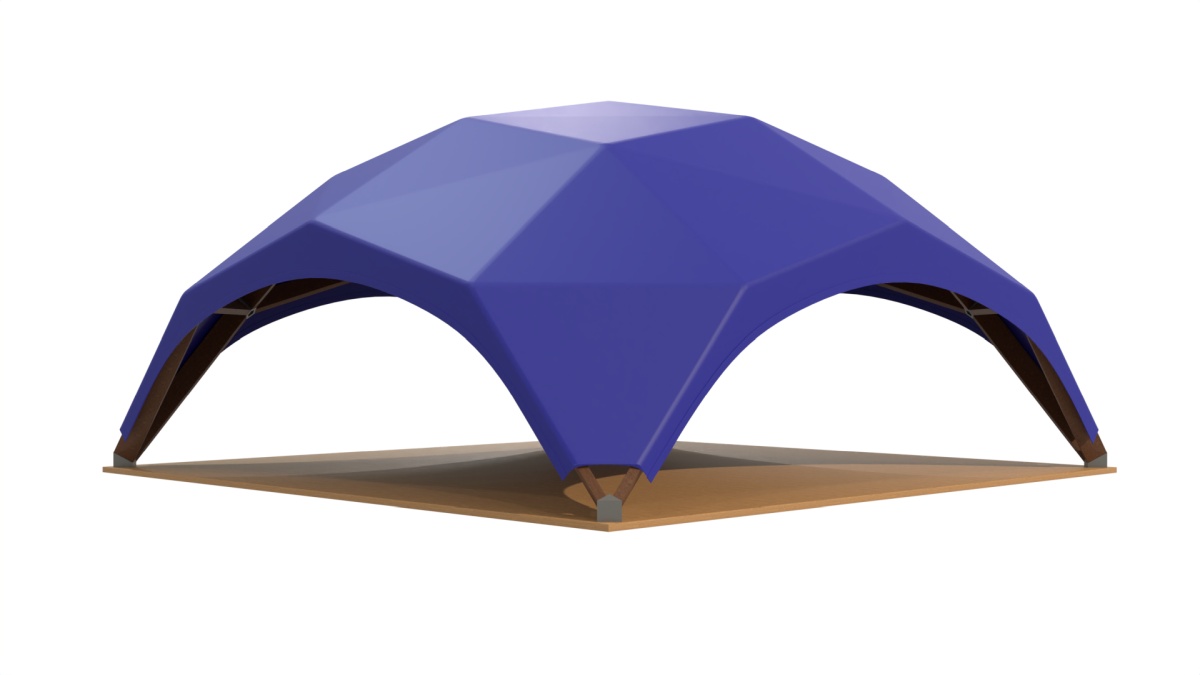 Деревянный шатер 6х6 (36м²)