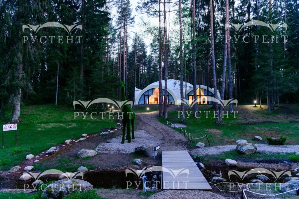 Примеры установленных арочных шатров