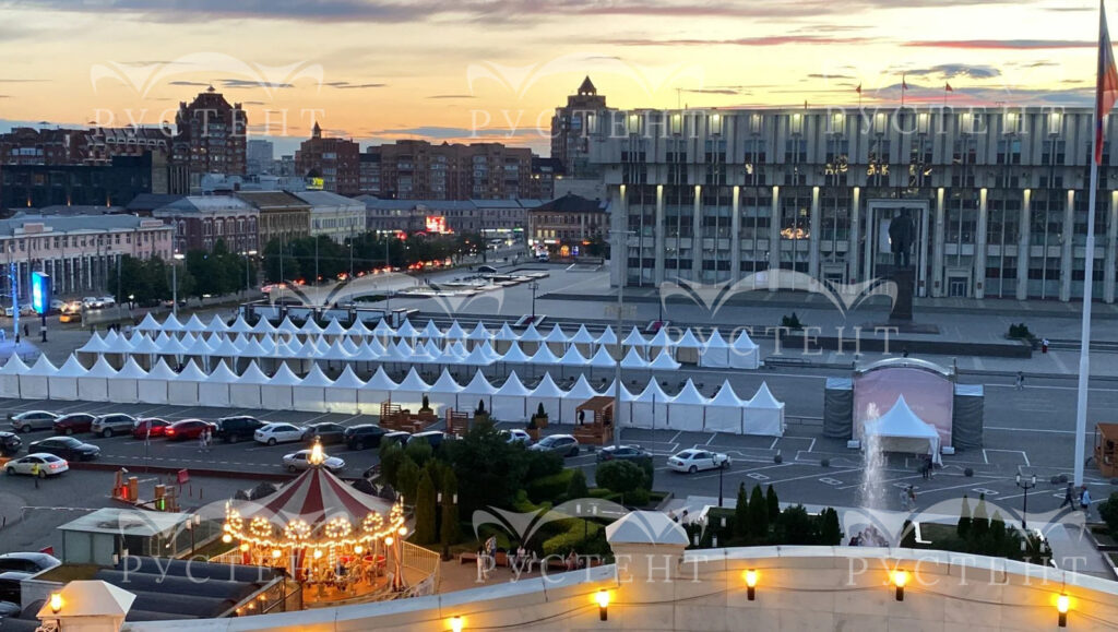 Примеры установленных шатров пагода