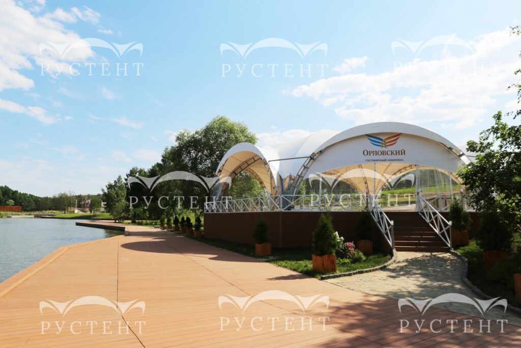 Примеры установленных арочных шатров