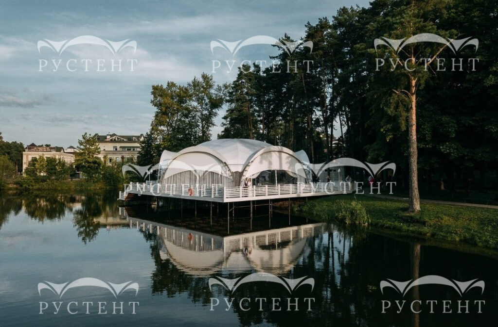 Примеры установленных арочных шатров