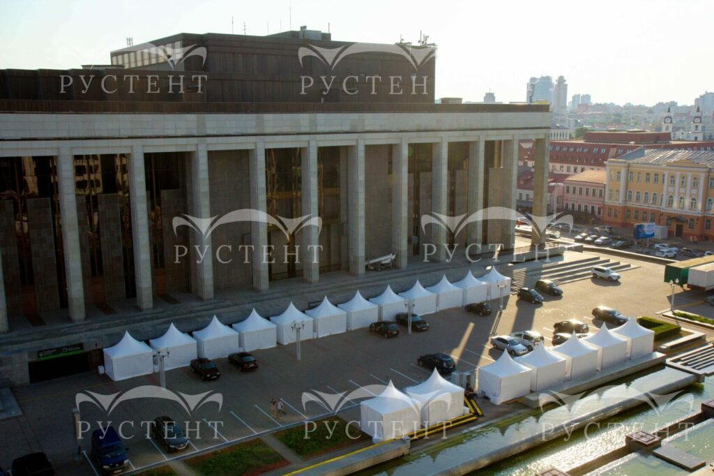 Примеры установленных шатров пагода