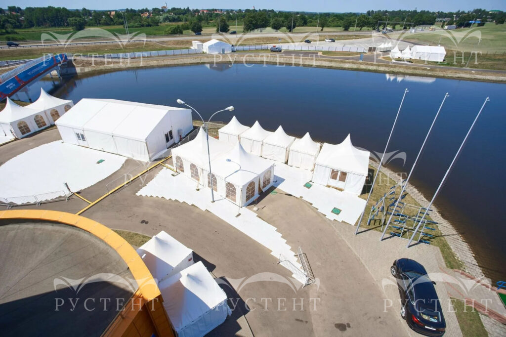 Примеры установленных шатров пагода