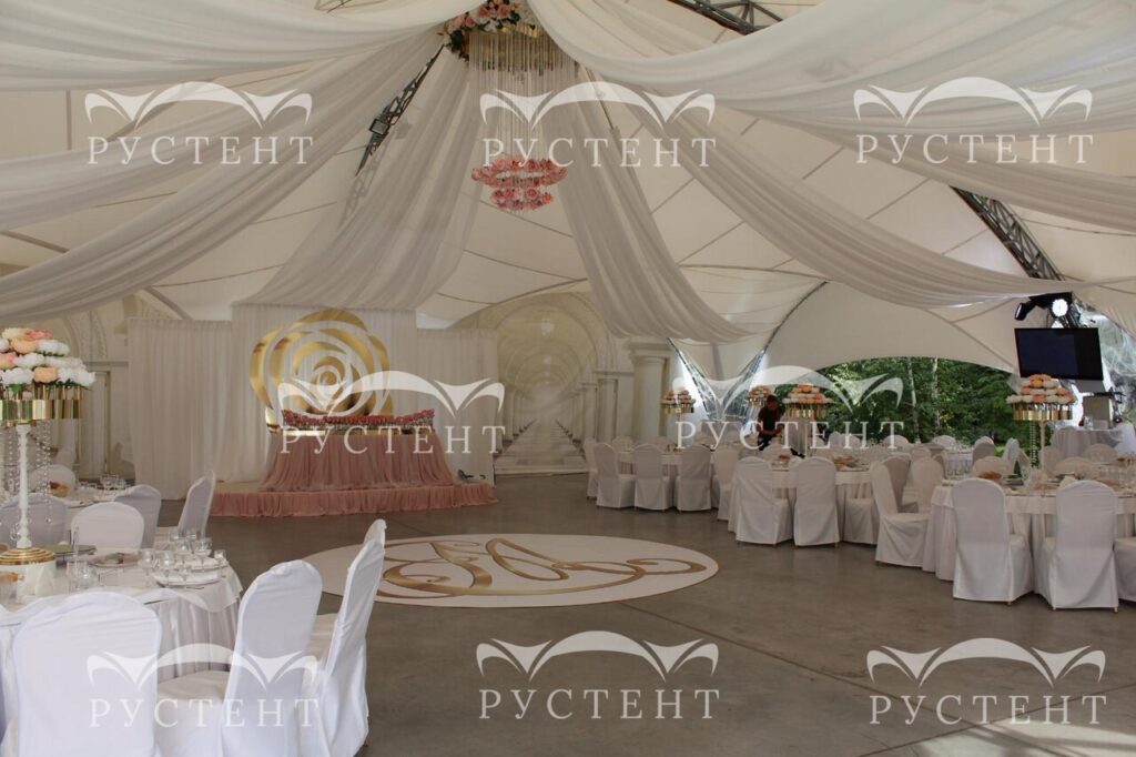 Примеры установленных арочных шатров