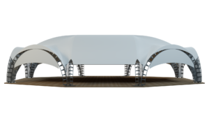 Гексагональный шатер 18х15 – 241 м²