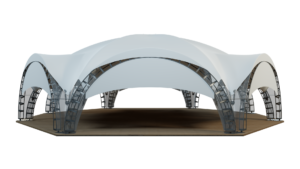 Гексагональный шатер 18х15 – 241 м²